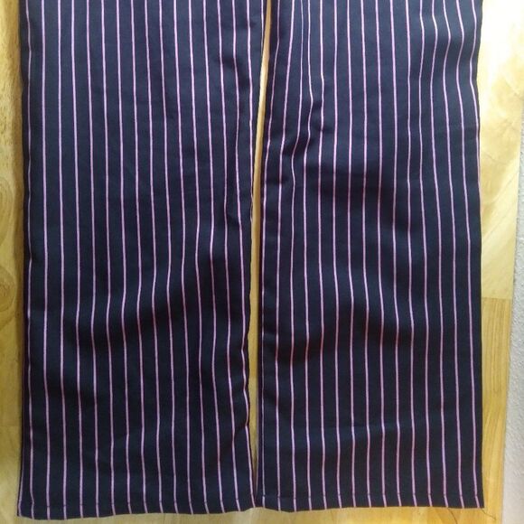 Vintage Charades Pinstripe Gangster Polyester Pants Pink Costume - Picture 7 of 7